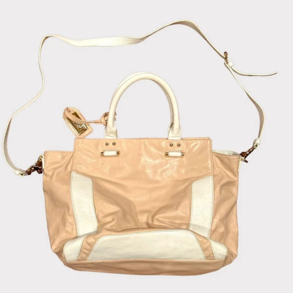 Badgley Mischka pink two- toned handbag - Picture 12 of 12